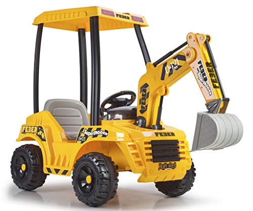 FEBER- Super Digger Excavadora a batería niñas a Partir de 3 años, 12V, (Famosa 800012320)