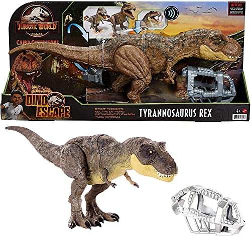 Figura ARTICULADA Dinosaurio Jurassic World T-Rex Pisa Y ATACA con Sonidos