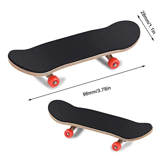Fingerboard Finger Skateboards, Mini diapasón, Patineta de dedos profesional Maple Wood DIY Assembly Skate Boarding Toy Juegos de deportes Kids(Rojo)