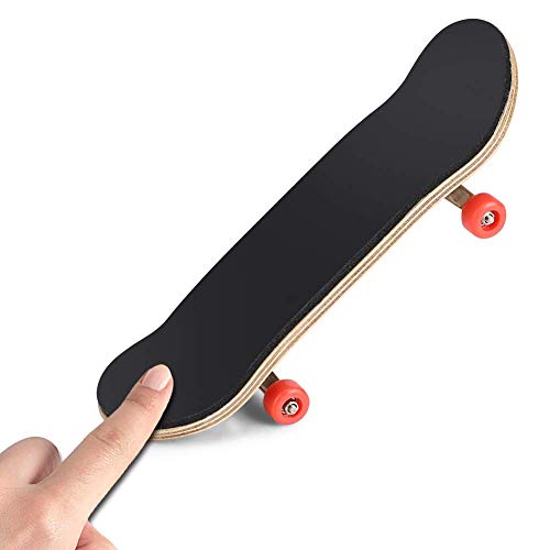 Fingerboard Finger Skateboards, Mini diapasón, Patineta de dedos profesional Maple Wood DIY Assembly Skate Boarding Toy Juegos de deportes Kids(Rojo)