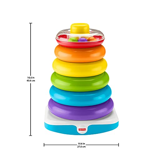 Fisher-Price- Pirámide balanceante gigante, juguete para niños +6 meses, Color surtido (Mattel GJW15)