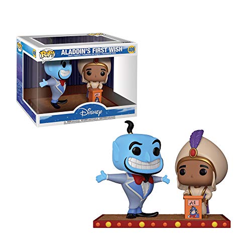 Funko 29375 POP Vinyl: Disney: Movie Moment: Aladdin: Genie and Aladdin's First Wish, Multi