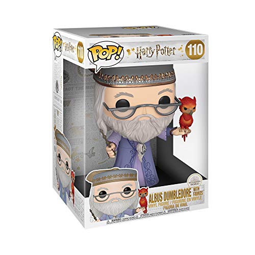 Funko- Pop Harry Potter 10" Dumbledore w/Fawkes S10 Figura coleccionable, Multicolor (48038)
