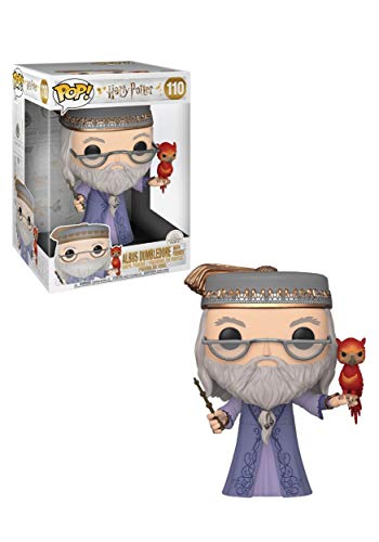 Funko- Pop Harry Potter 10" Dumbledore w/Fawkes S10 Figura coleccionable, Multicolor (48038)
