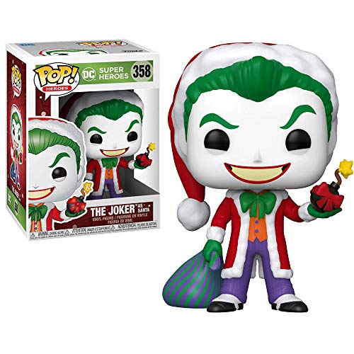 Funko- Pop Heroes DC Holiday-Santa Joker Comics Holidays S1 Figura Coleccionable, Multicolor (51071)