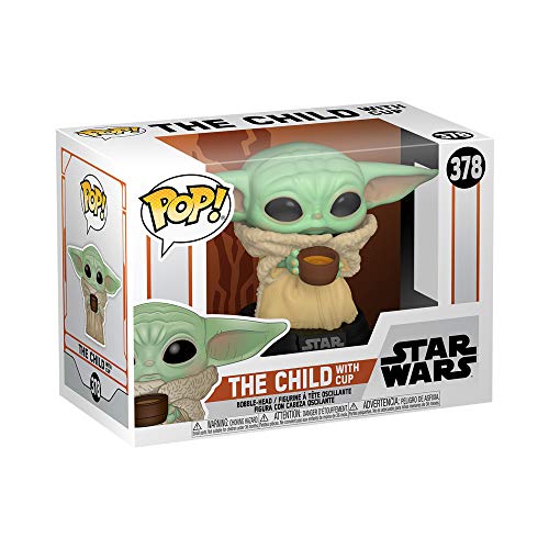 Funko- Pop Star Wars: Mandalorian-The Child w/Cup Ducati Figura Coleccionable, Multicolor (49933)