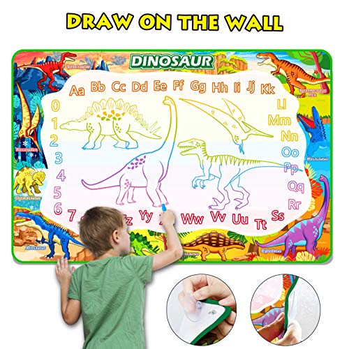 FUNOVA Agua Dibujo Pintura Pizarra Mágica - 150*100 cm Alfombra Mágica de Agua Doodle Estera de Agua Doodle Juguete Educativo Regalo Ideal de Cumpleaños Juego para Niños Niñas de 3 4 5 6 7 Años
