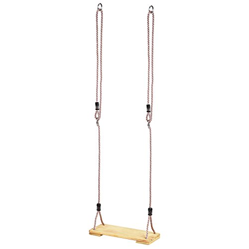 Garden Games Columpio De Madera De Pino con Sedosas Cuerdas Ajustables De Larga Vida