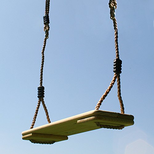 Garden Games Columpio De Madera De Pino con Sedosas Cuerdas Ajustables De Larga Vida