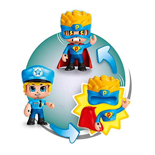 Giochi Preziosi Pinypon - Estación de policía con 2 Personajes Mix&Match y Accesorios