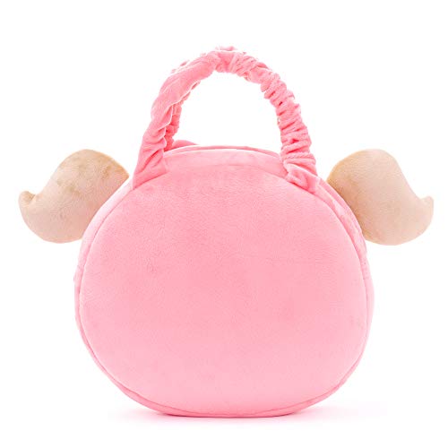 Gloveleya pañal Bolsa muñecas bebé Bolsas de Felpa Bolso para los niños y mamá Libro Bolsa Primavera Chica Rosa 9 Pulgadas