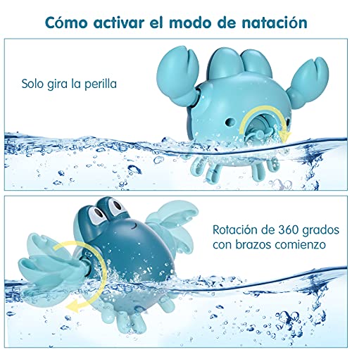 GOLDGE 8pcs Niños Juguete de Baño Animal Juguete, Marinos Juguetes de Baño Bebe, Juguetes de Baño para Bebé Niños, Juguetes Bañera Juguetes de Baño