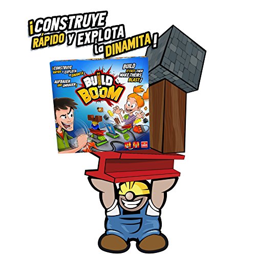 Goliath- Build or Boom Juego de Construcción y Habilidad, Color Azul/Amarillo/Rojo (77106)