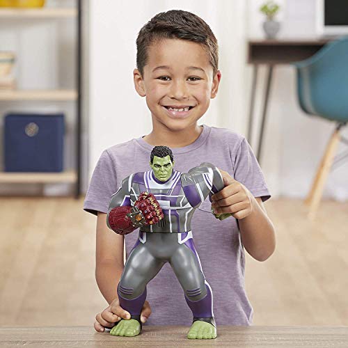 Hasbro Marvel Avengers - Endgame Hulk Pugni Invencibles, Figura electrónica de acción con 20 Sonidos y Frases [versión Italiana]