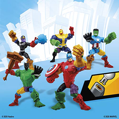Hasbro Marvel Super Hero Mashers Deluxe Battle Mash Pack, 40 Piezas construibles y 5 Accesorios para Que los niños creen 5 Figuras, a Partir de 4 años