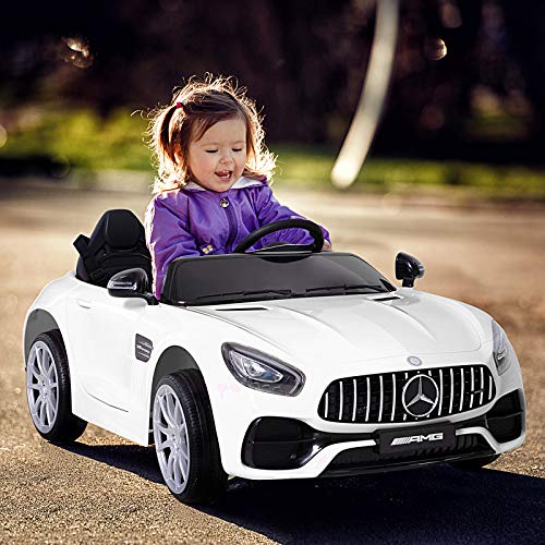 HOMCOM Coche Eléctrico Infantil Coche Juguete Niño 3 Años+ con Mando a Distancia con Música y luz Faro Delantero Cinturón de Seguridad Batería 6V Carga 40kg 114,5x78x47,5cm