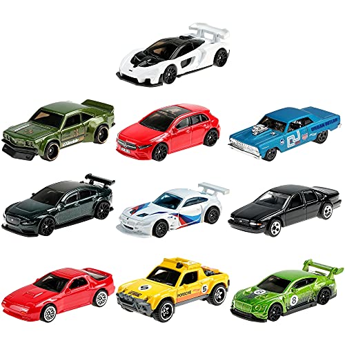 Hot Wheels Colección Nightburnerz Pack 10 mini coches de juguete, regalo para niños +3 años (Mattel GTD80)