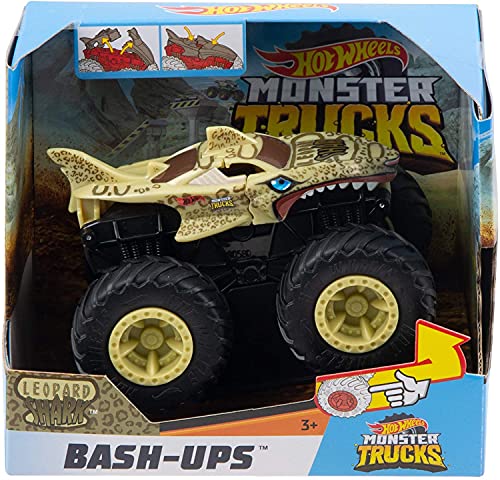 Hot Wheels Monster Truck coches de juguetes superchoques 1:43, modelos surtidos (Mattel GCF94)