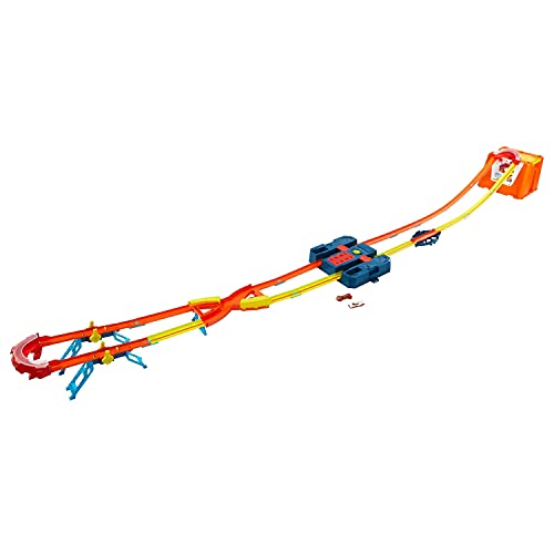 Hot Wheels Track Builder Caja de Acrobacias Premium, pista personalizable con accesorios (Mattel GNJ01)