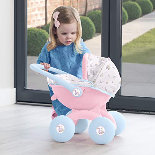 HTI Toys & Games BabyBoo 4 en 1 My First Pram | Juguete para cochecito de bebé infantil ideal para niñas y niños a partir de 18 meses