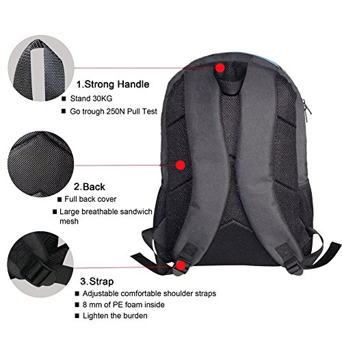 HUGS IDEA Under Animal Impreso Niños Bolsa Escuela Azul Niños Mochila, Planta 2 Patrón, M, Mochila infantil