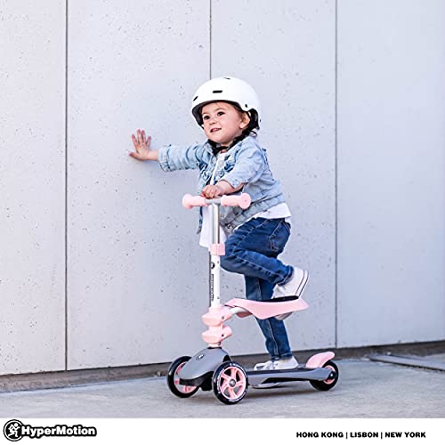 HyperMotion Draisienne Patinete Infantil 3 en 1 (Carga máxima 50 kg) | Globber Triciclo bebé evolutivo de + 1 año | Reposapies, Asiento Carga máxima 20 kg, Rosa