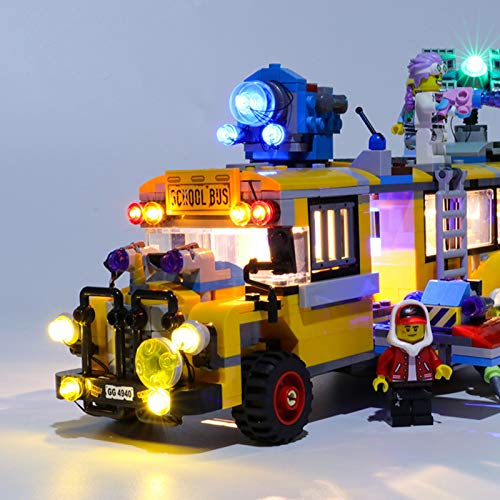 icuanuty Kit De Iluminación LED para Autobús Interceptor Paranormal Lateral Oculto De Lego, Espectáculo De Luces Compatible con Lego 70423 (No Incluye El Juego De Lego)