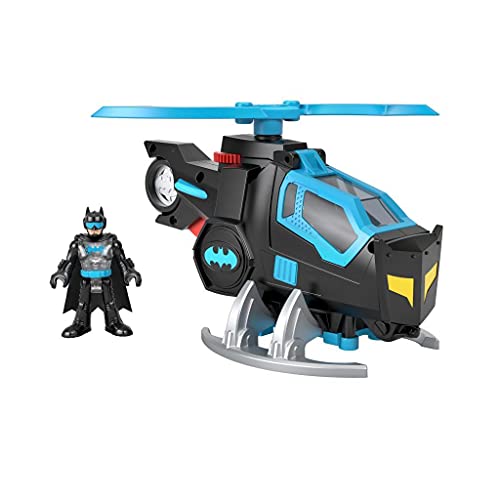 Imaginext DC Batcóptero Helicóptero de juguete con figura de Batman, regalo para niños +3 años (Mattel GYC72)