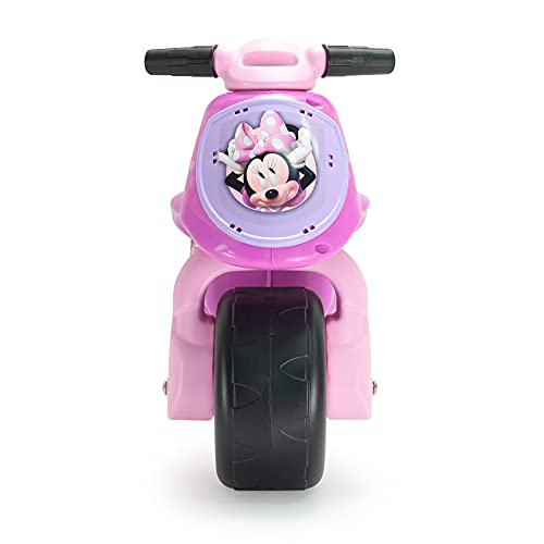 INJUSA - Moto Correpasillos Neox Minnie Mouse Color Rosa con Decoración Permanente Asa de Transporte y Ruedas Anchas de Plástico Recomendado a Niños +18 Meses