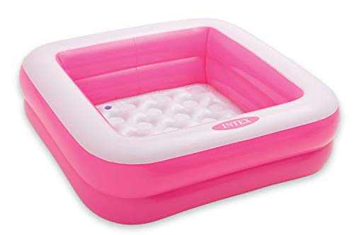 INTEX-57100NP Piscina infantil hinchable cuadrada, colores aleatorios, 86 x 86 x 25 cm, 1 unidad