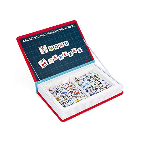 Janod-Magneti'Book Alfabeto en Alemán Juguete Educativo en Español, color rojo (Juratoys J02714)