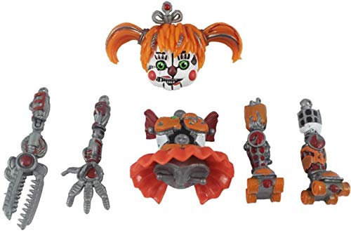 JIEMIANY 6 Piezas/Set FNAF Five Nights At Freddy'S Toys Freddy Fazbears Pizzeria Simulator Ver Foxy Chica Lighte Muñeca de articulaciones móviles Juguete para niños