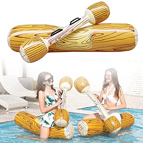 Jooheli Juguetes Inflables de Fila Flotante,4pcs Juego de Natación Set Juguete Piscina Flotante Inflable,Niños Adultos Pool Party Juegos de Deportes Acuáticos