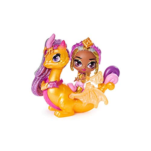 Juego de hatchimal compatible con Toy Galaxy Pixies Riders con función misteriosa juguetes de hadas voladores para niñas de 3 años en adelante - Gold Shimmer Charlotte Reemplazo para Hatchimals