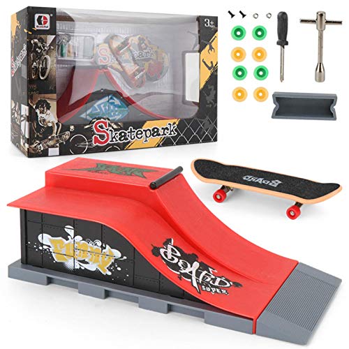 Juguete De Skate, Mini Monopatín De Dedo, Kit De Skate Park Con Accesorios De Rampa, Accesorios De Mini Rampa, Kit De Inicio De Pieza De Rampa De Diapasón, Juguete Creativo De Acción Con Los Dedos