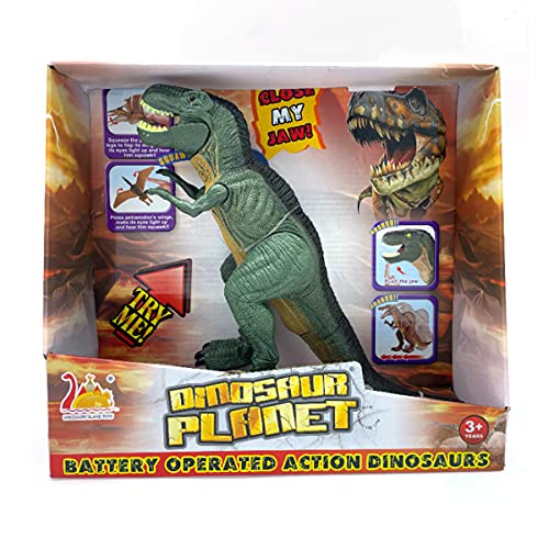 JUGUETECNIC | Dinosaurio T-Rex Interactivo | Camina y Ruge | Juguete electrónico para niños | Robot Tiranosaurio Rex