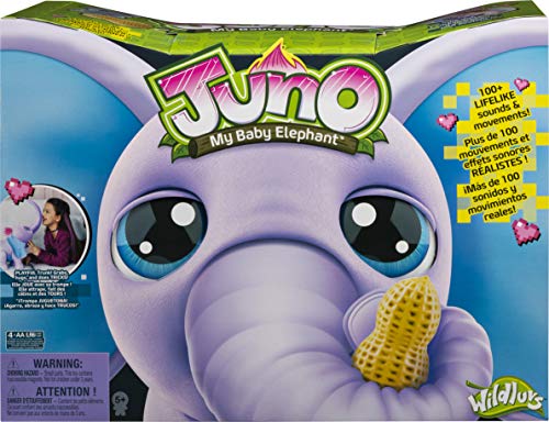 Juno 6047249 Wildluvs, Juno elefante interactivo, versión importada no española