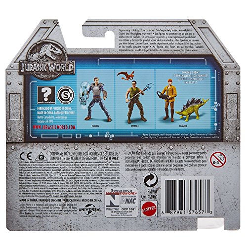 Jurassic World Figura básica Owen con dinosaurio de juguete bebé Azul (Mattel FMM01)