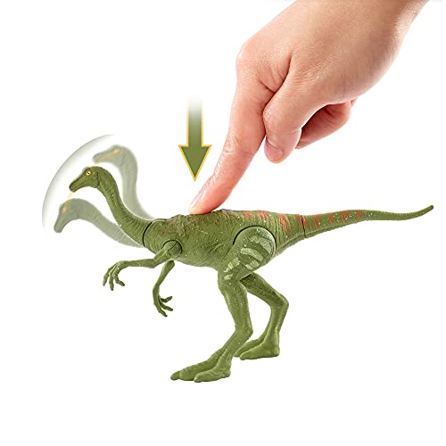 Jurassic World Fuerza Feroz Gallimimus Dinosaurio articulado, figura de juguete para niños (Mattel GWN37)