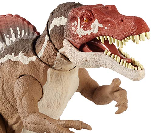Jurassic World Spinosaurus masticador Dinosaurio articulado, figura de juguete para niños (Mattel HCK57)