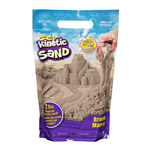 Kinetic Sand 907 g Beutel mit magischem Indoor-Spielsand naturbraun, Color marrón (Spin Master 20116297)