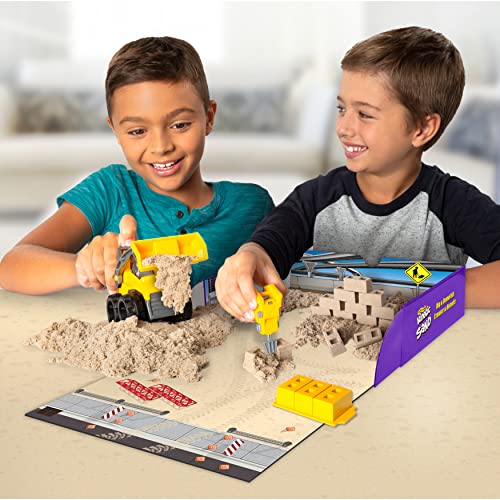 Kinetic Sand Dig & Demolish Truck Playset con 453 g de Arena cinética, para niños de 3 años en adelante
