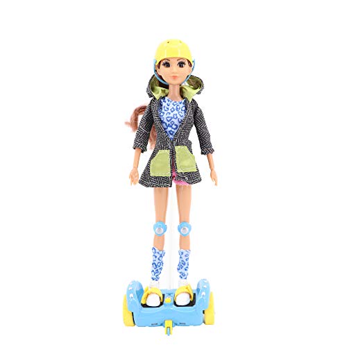 KING JUGUETES Muñeca Fashion Patinadora Hoverboard RC con Mando Radiocontrol. Muñeca Articulable con Hoverboard con Movimiento, Vestidos y Accesorios. Juguete para Niñas y Niños a Partir de 3 Años.