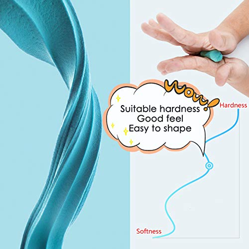 Kit de arcilla para modelar – 24 colores secado al aire plastilina mágica para niños, arcilla de forma DIY con herramientas, accesorios de animales, regalo para niños y niñas de 3 a 12 años