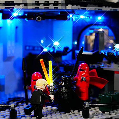 Kit De Iluminación De La Estrella De La Muerte 3 Equipo De Iluminación para El Modelo De Bloques De Construcción, Compatible con Las Luces Led De Lego 75159 (no Incluye Los Bloques De Construcción)