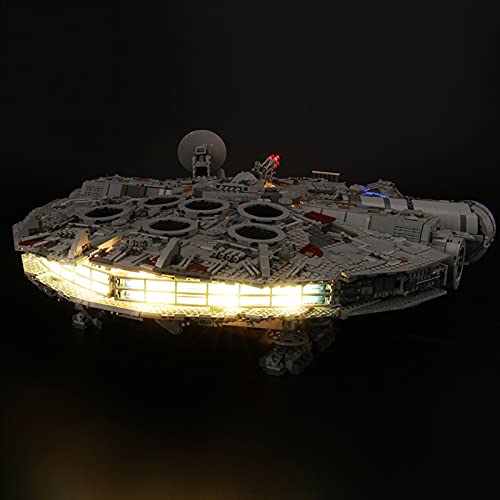 Kit De Iluminación Led para Lego Star Wars Halcón Milenario Ultimate, Compatible con Ladrillos De Construcción Lego Modelo 75192(NO Incluido El Modelo)