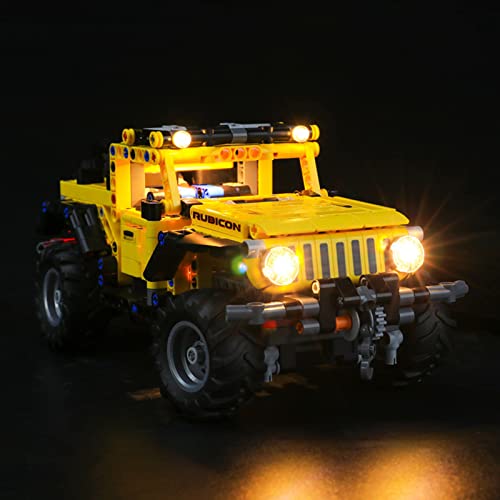 Kit De Luces LED para Lego Technic Jeep Wrangler, El Kit De Luces LED De Ladrillo Compatible con 42122,No Incluye El Modelo Lego