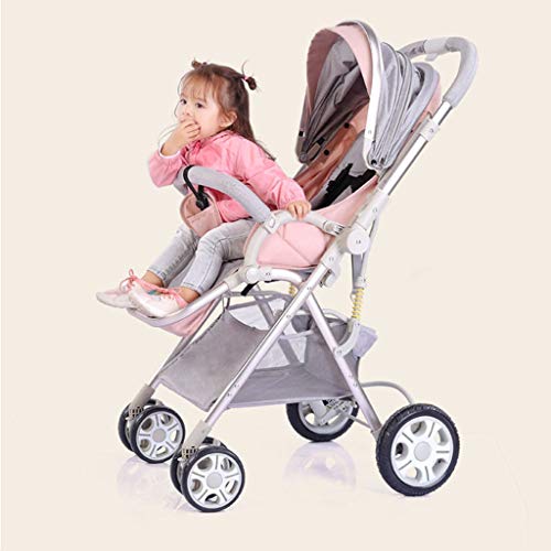 KKCD-Cochecito De Bebésilla De Paseo Un Solo Clic Plegable Se Puede Sentar Sillón Reclinable Alto Paisaje Cochecitos De Bebé Bidireccionales Choque Ligero Cochecitos De Bebé Cochecitos Silla De Paseo