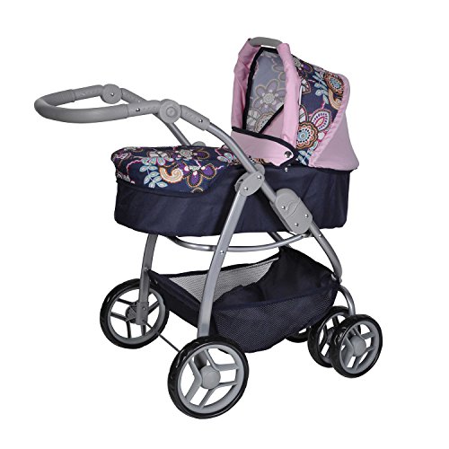 Knorrtoys 90778 - Coco, coche de paseo para muñecas convertible, diseño de flores [Importado de Alemania]