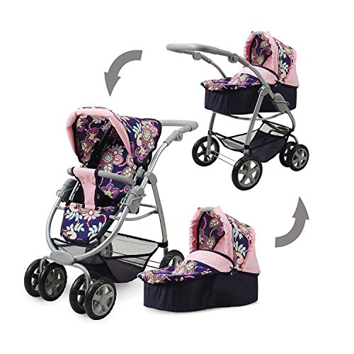 Knorrtoys 90778 - Coco, coche de paseo para muñecas convertible, diseño de flores [Importado de Alemania]